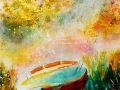  La Barque,   Acrylique, Aquarelle et Pastel